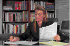 photo of a woman in office