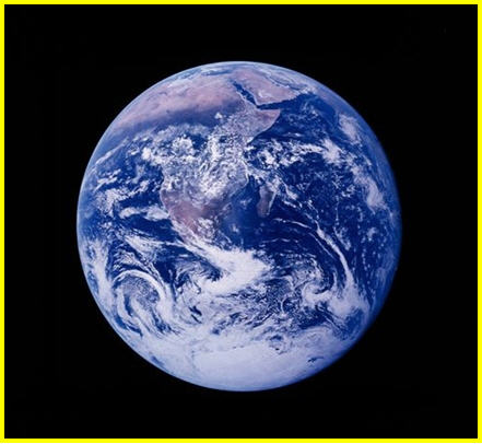 View of the Earth in outerspace